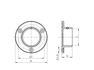 prirubnica zidna 80/42 dimenzije