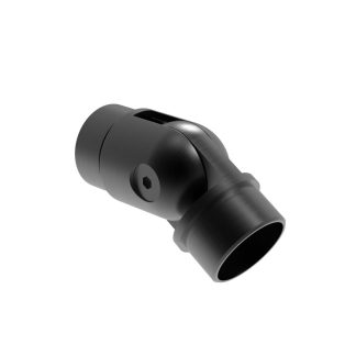 Spoj za cijevi ∅42,4x2, kutni - fleksibilni, Inox A2, crni RAL 9005