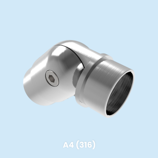 Spoj za cijevi ∅42,4x2, kutni - fleksibilni, Inox A4 polirano