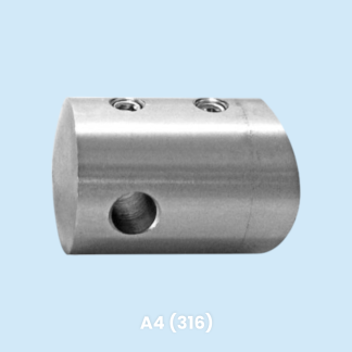 Traverzni (bočni) držač ispune sajla ∅4-6mm na stupu ∅42,4. Inox A4, brušeno