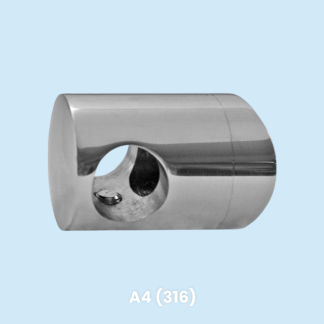 Traverzni (bočni) držač ispune ∅12 na stupu ∅42,4. Inox A4 (morski), polirano