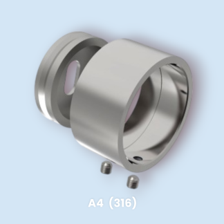 Zidni prihvat / prirubnica rukohvata za cijev ∅42,4, Inox A4, polirano (morski)
