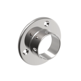 Zidni prihvat / prirubnica rukohvata za cijev ∅42,4, Inox A2, brušeno