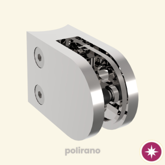 Držač stakla tip D63, za okrugle stupove ∅48,3, Inox A2, polirano