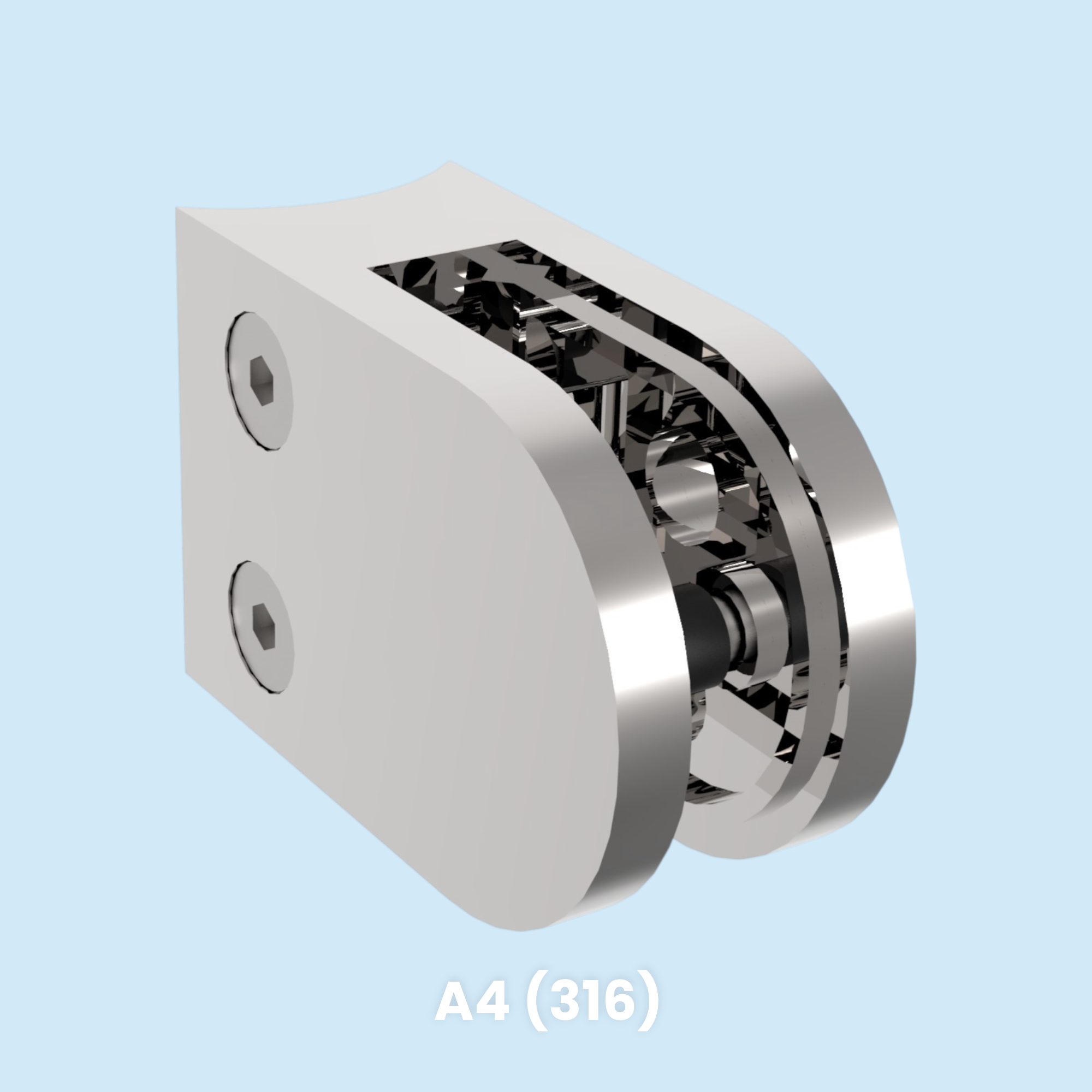 držač stakla d63 Inox a4 morski