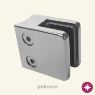 Držač stakla tip K45 za okrugli stup ∅42.4, Inox A2, polirano