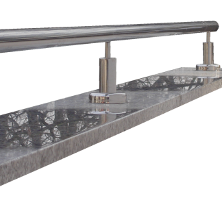 Inox rukohvat od brušenog inoxa promjera 42,4 mm montiran na parapetni zid.