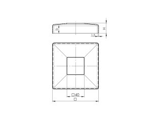 rozeta za stup 40x40 dimenzije