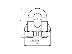 dimenzije stezaljke za sajle 5mm